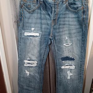 Men MEK USA DNM Blue Distressed Jeans